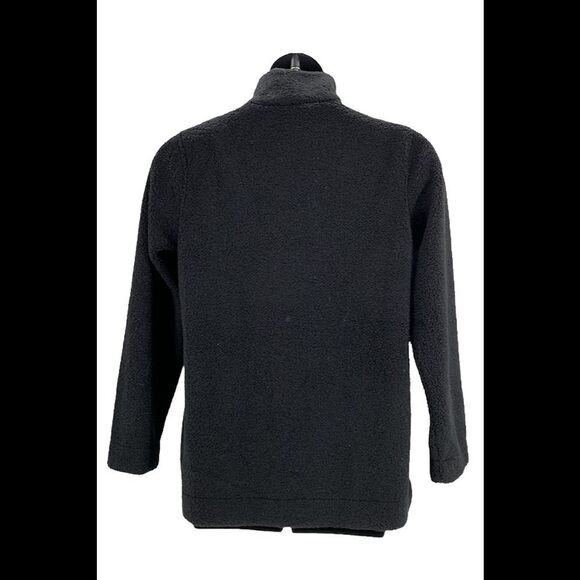 Susan Graver Women's Knit Boucle Button Front Jacket Black - Regular - Picture 2 of 3